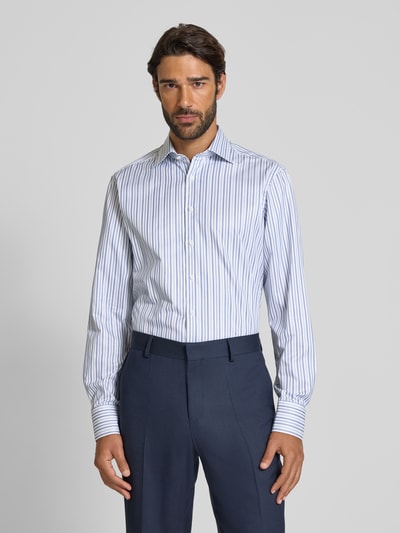 Stenstroms Regular Fit Business-Hemd mit Kentkragen Blau 4