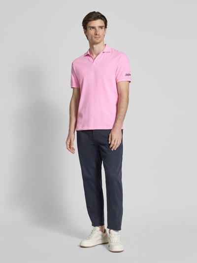MC2 Saint Barth Regular fit poloshirt met V-hals, model 'CHARLES' Rosé - 1