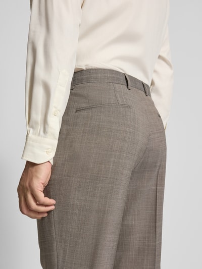 BOSS Regular fit pantalon in geweven look Beige - 3