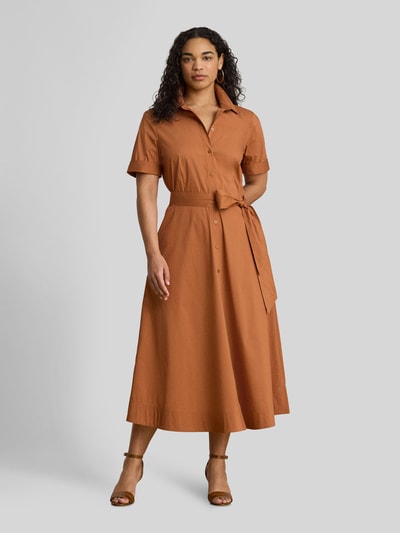 Lauren Ralph Lauren Taliowana sukienka casualowa z mieszanki bawełny Terakotowy 6