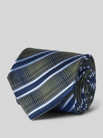 Monti Seidenkrawatte mit Allover-Print (7 cm) Gruen 1