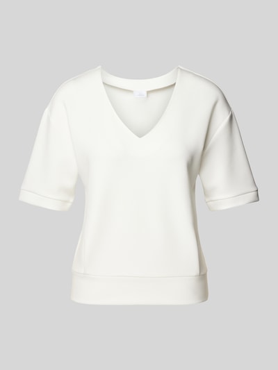 Sportalm T-shirt met afgeronde V-hals Offwhite - 2