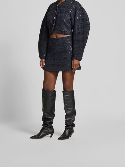 ROTATE Minirock mit Paillettenbesatz Dunkelblau 4