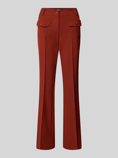 CAMBIO High Waist Hose mit Pattentaschen Rostrot 1