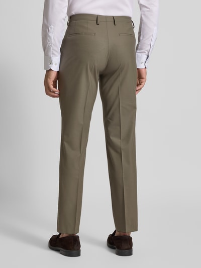 HUGO Skinny fit pantalon van wolmix, model 'HESTEN253X' Groen - 5