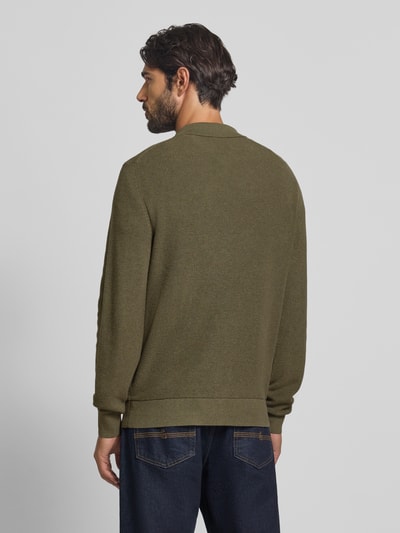 MCNEAL Strickpullover mit Reverskragen Oliv Melange 5