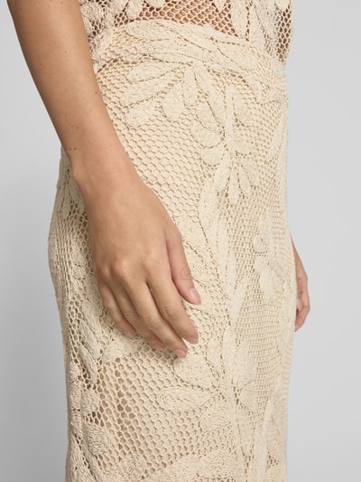 comma Midirok met gehaakt kant Zand - 3