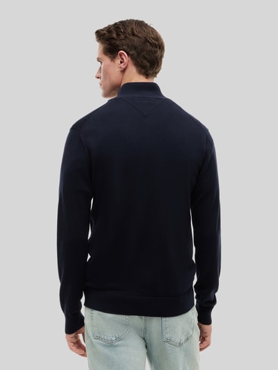 Tommy Hilfiger Regular Fit Strickjacke aus reiner Baumwolle Marine 5