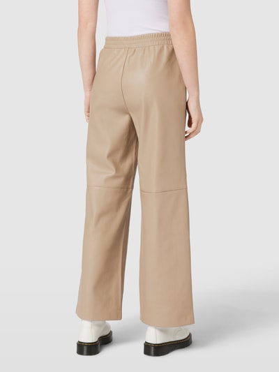 EDITED Broek in leerlook, model 'Floriane' Beige - 5