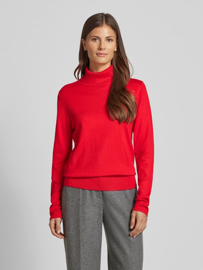 s.Oliver BLACK LABEL Slim Fit Rollkragenpullover aus Viskose-Mix Rot 4