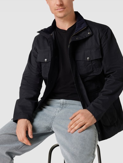 Barbour Jacke mit Label-Stitching Modell 'SANDERLI' Marine 3