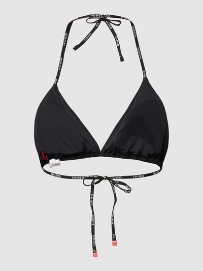 HUGO Top bikini z detalem z logo Czarny 3