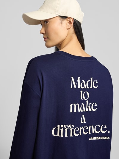 Armedangels Oversized shirt met lange mouwen van puur biologisch katoen, model 'FIETAA DIFFERENCE' Marineblauw - 3