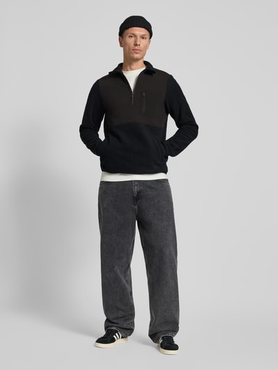 Blend Sweatshirt met opstaande kraag, model 'MARIO' Zwart - 1