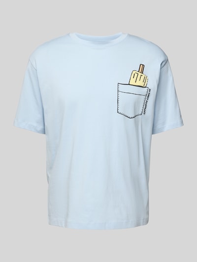 MCNEAL Loose fit T-shirt met ronde hals Lichtblauw - 2