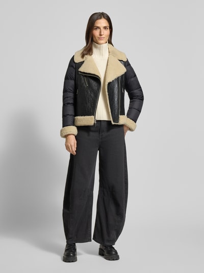 Blauer Usa Regular fit jack van echt leer, model 'Candor' Zwart - 1