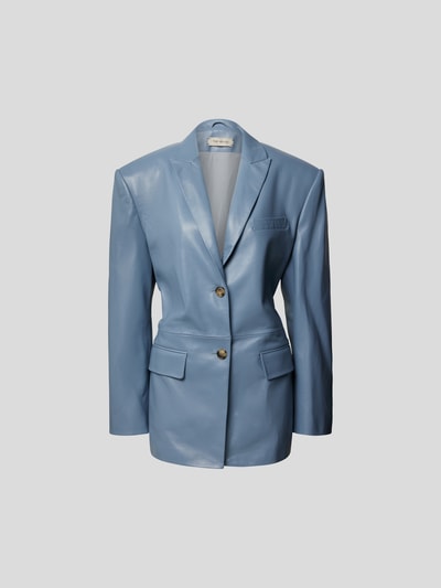 The Mannei Blazer aus Leder Blau 2