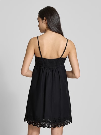 Only Leicht ausgestelltes Minikleid mit Lochspitze Modell 'LOU LIFE' Black 5