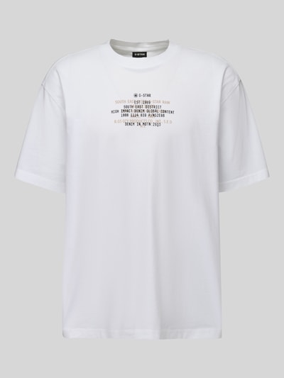 G-Star RAW T-Shirt mit zentralem Logo-Print Weiss 2
