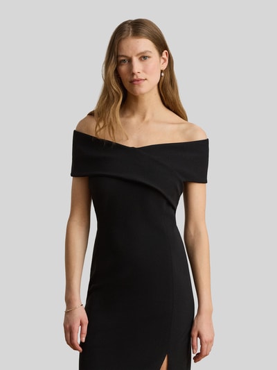 Lauren Ralph Lauren Nauwsluitende cocktailjurk met carmenhals Zwart - 1