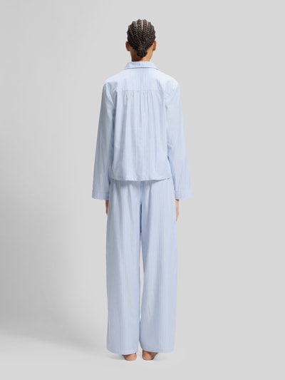 HUGO Loose Fit Pyjama-Oberteil aus Baumwoll-Viskose-Mix Modell 'DREEM' Hellblau 5