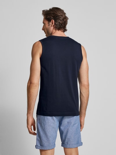 Tom Tailor Tanktop met labelprint Donkerblauw - 5