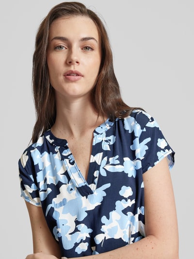 Tom Tailor Blouse met tuniekkraag Bleu - 3