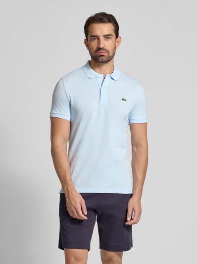 Lacoste Slim Fit Poloshirt aus reiner Baumwolle Hellblau 4