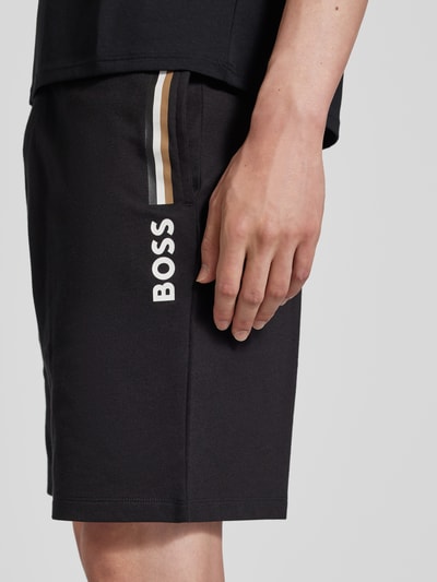 BOSS Sweatshorts mit Label-Detail Modell 'Authentic' Black 3