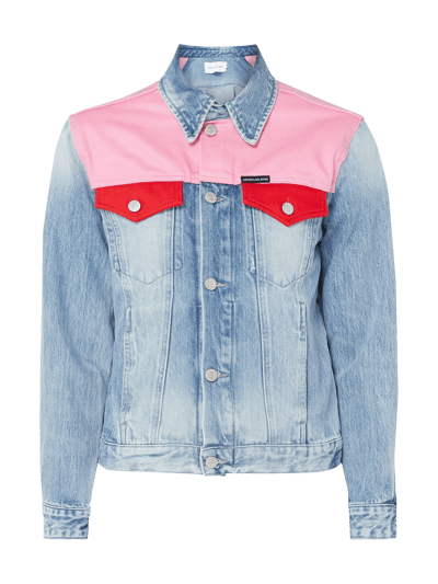 Calvin Klein Jeans Jeansjacke mit Kontrastbesatz Jeansblau 2