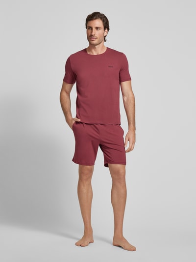 BOSS Sweatshorts mit Label-Detail Modell 'Headlo' Bordeaux 1