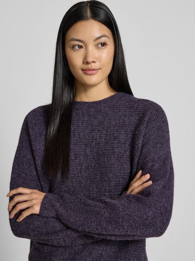 B.Young Gebreide pullover met ronde hals, model 'Monna' Prune - 3