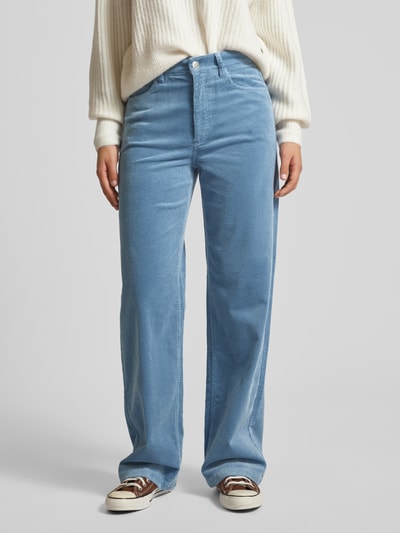 Marc O'Polo Denim Wide leg corduroy broek in 5-pocketmodel Lichtblauw - 4