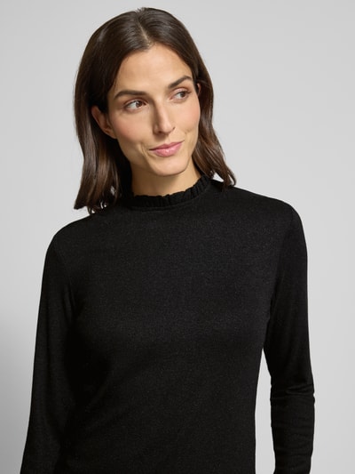 OPUS Longsleeve mit Stehkragen Modell 'Sanba' Black 3