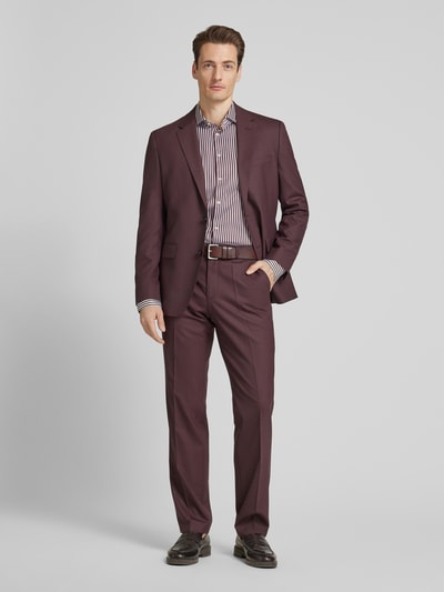 Jake*s Slim Fit Businesshemd in Premiumqualität mit extra langem Arm Mittelbraun 1