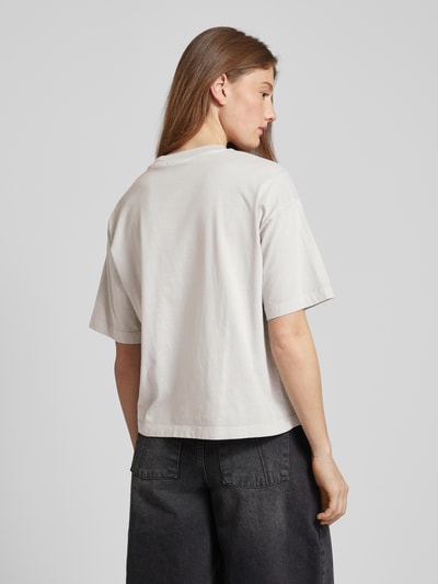 Carhartt Work In Progress Oversized T-shirt met labelpatch, model 'NELSON' Lichtgrijs - 5