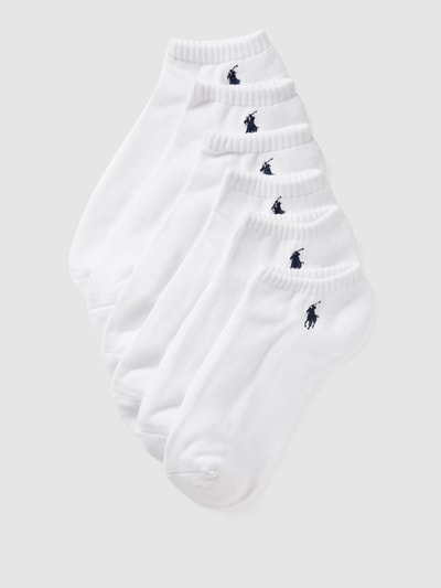 Polo Ralph Lauren Underwear Sneakersokken met labelstitching in een set van 6 paar Wit - 1