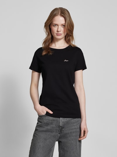 BOSS Orange T-Shirt mit Label-Stitching Modell 'Esogo' Black 4