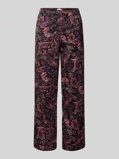 Christian Berg Woman Relaxed Fit Pyjama-Hose mit Allover-Paisley-Print Black 1