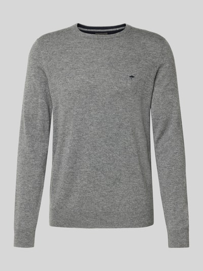 Fynch-Hatton Regular Fit Pullover mit Kaschmir-Anteil Modell 'Merino' Mittelgrau 2