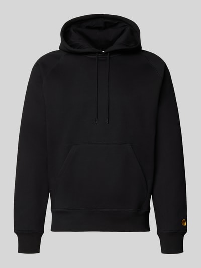 Carhartt Work In Progress Hoodie mit Känguru-Tasche und Label-Stitching Black 2