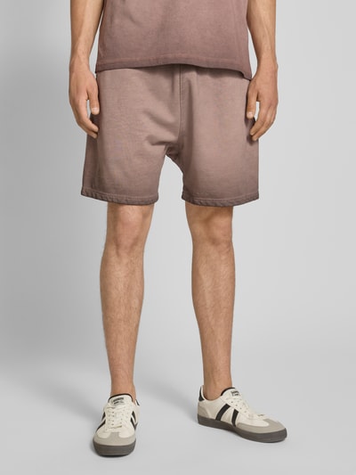 ANOTHER COTTON LAB Szorty o kroju relaxed fit z nadrukiem z logo Średniobrązowy 4