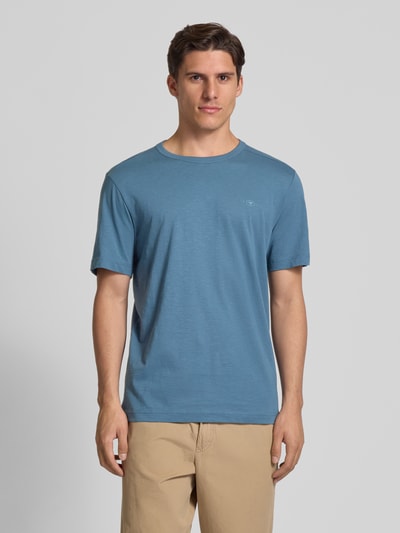 Tom Tailor Regular Fit T-Shirt aus reiner Baumwolle Blau 4