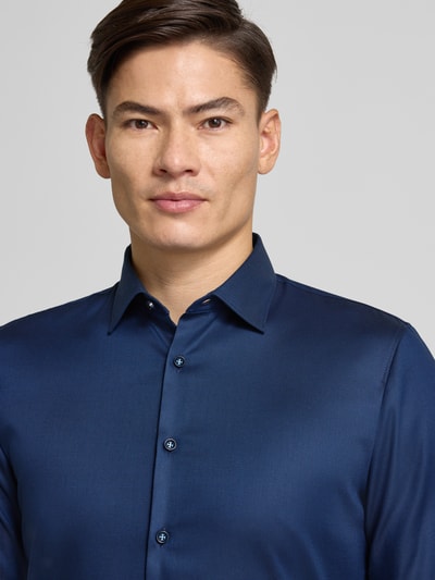 OLYMP No. Six Super Slim Fit Businesshemd aus Baumwoll-Mix Marine 3
