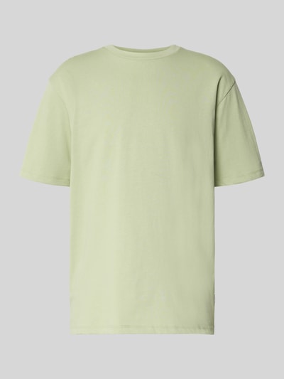 Lindbergh T-shirt o kroju oversized z okrągłym, prążkowanym dekoltem Jasnozielony 2