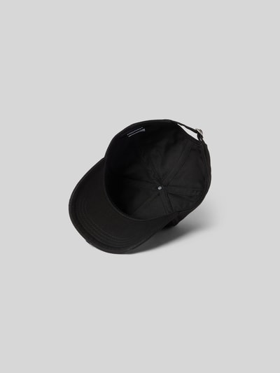 Produktfoto, Base Cap mit Logo-Patch von Dsquared2 aus Reiner Baumwolle mit Statement-Stitching, Curved Visor und Strapback, schwarze Farbe