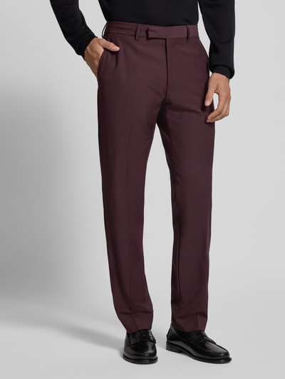 Pierre Cardin Pantalon van scheerwolmix, model 'Ryan' Bordeaux - 4