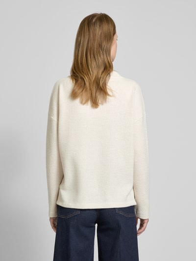 Tom Tailor Relaxed Fit Sweatshirt mit Waffelstruktur Beige 5