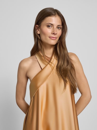 Rinascimento Neckholder-Abendkleid mit rückseitigem Reißverschluss Sand 3