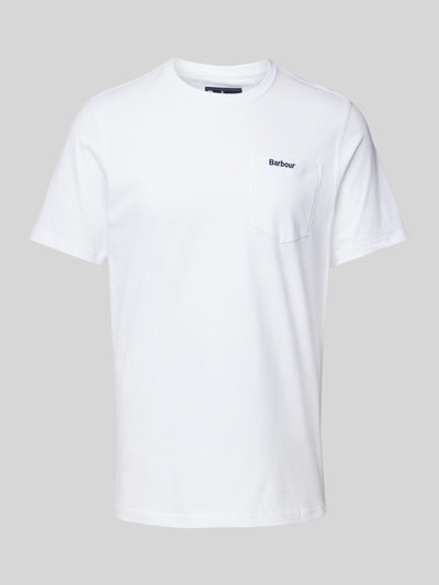 Barbour T-Shirt mit Brusttasche Modell 'Langdon' Weiss 2